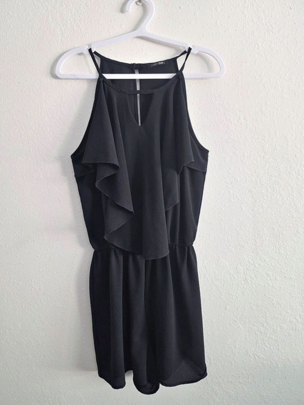 Papermoon Black Ruffle Romper Like New